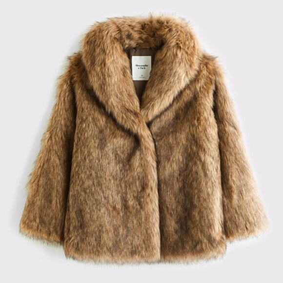Abercrombie & Fitch Jackets & Blazers - Abercrombie & Fitch Women's Shawl Collar Faux Fur Coat